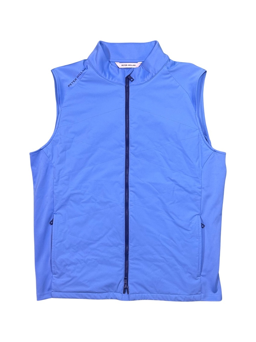 Peter Millar Liberty Blue Fuse Hybrid Vest MF24EZ11 Light Golf EUC M